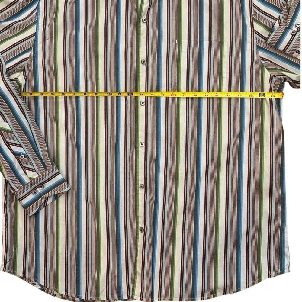 Tommy Bahama Men's Striped Long Sleeve Button Down Shirt XXL 2XL Extra Large - Picture 7 of 8